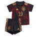 Tyskland Leroy Sane #19 kläder Barn VM 2022 Bortatröja Kortärmad (+ korta byxor)